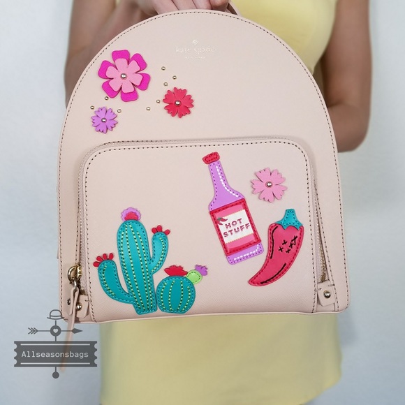 Kate spade NY cashew new Horizons cactus backpack - Picture 6 of 8